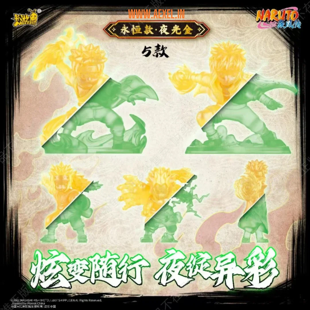 Kayou Naruto Figurine Blind Box Toy Booster Box 12 Packs Per Box 1 Toy Miniature + 1 XP Card Each Pack