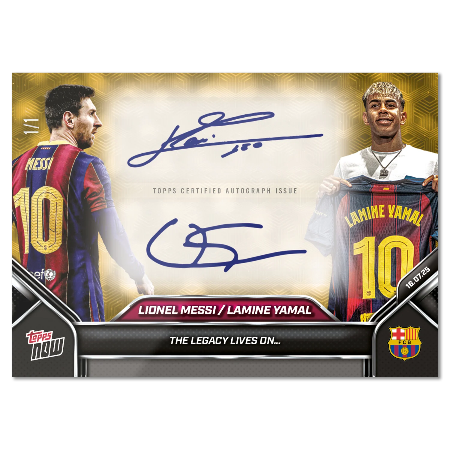 Lamine Yamal - 2025 FC Barcelona Topps NOW® - Card 2 - LOOK FOR DUAL AUTO (PACK OF 1)