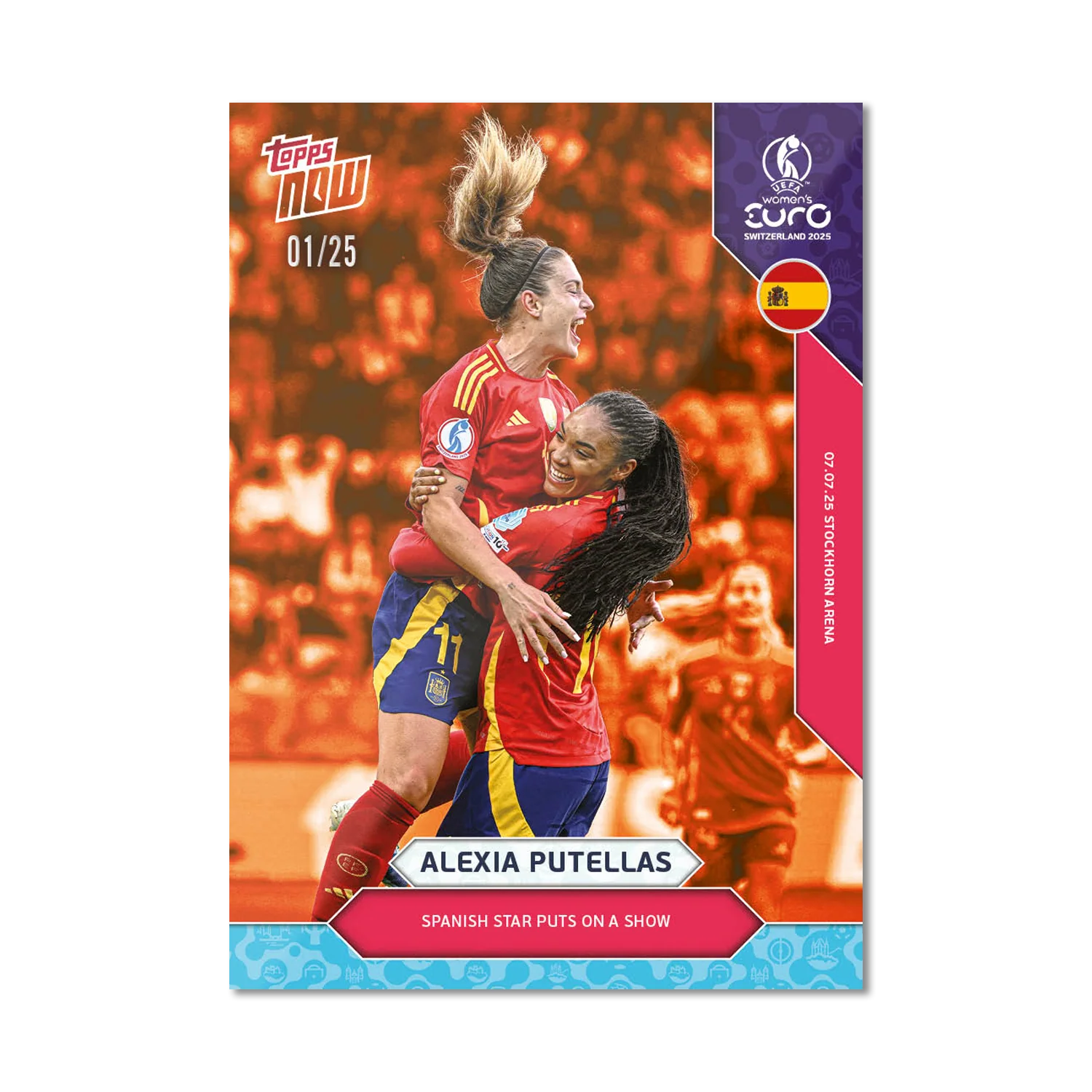 Alexia Putellas - UEFA Women’s EURO 2025™ Topps NOW® - Card 9 (PACK OF 20)
