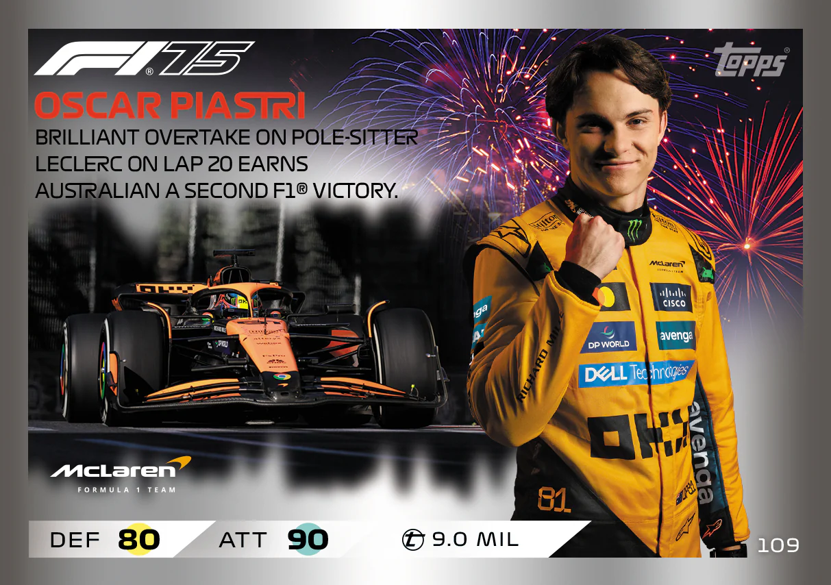 Topps Turbo Attax Formula 1® 2025 - Diamond Edition Mega Tin - contains 66 cards including 6 LE's and 5 exclusive cards.